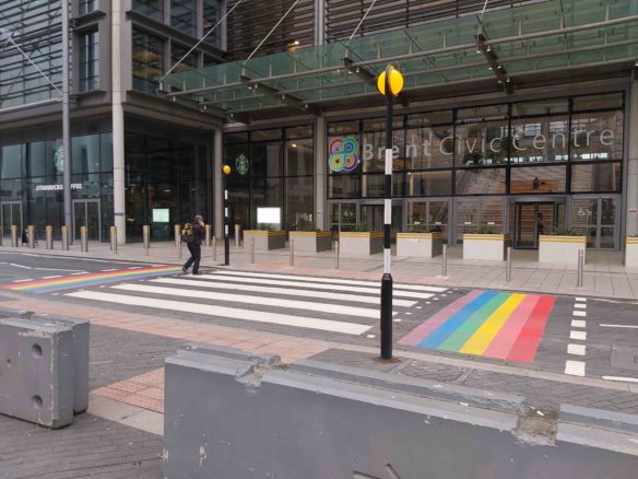 Brent civic centre LGBTQ colour crossing by Kwaku