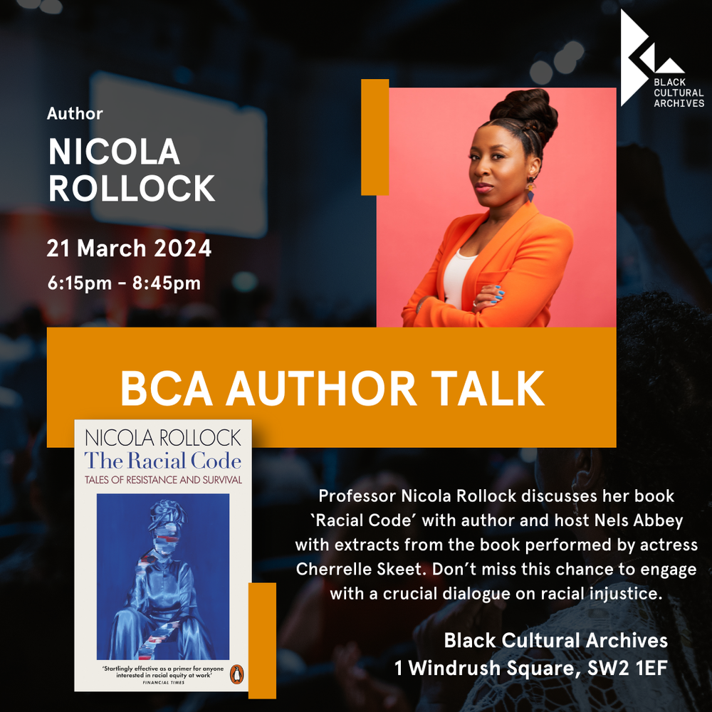 BCA Author Talk: Professor Nicola Rollock - The Racial Code - Black ...